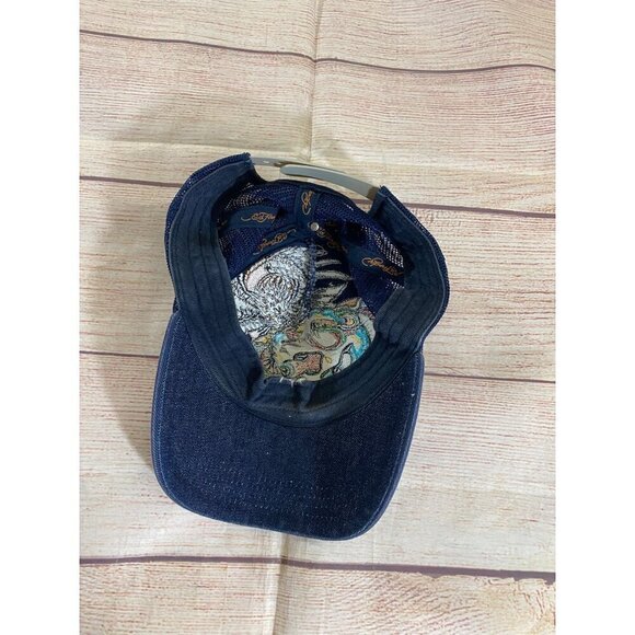 Ed Hardy Men's Embroidered Battle Skull Leopard Trucker Hat Snapback - OS - Picture 5 of 7